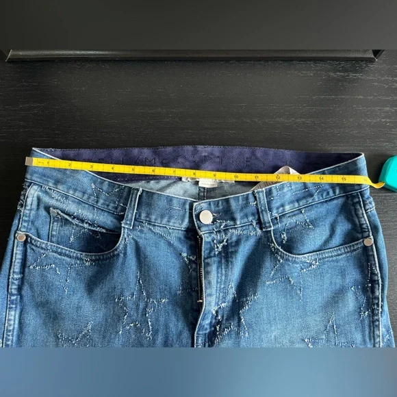 Stella McCartney Blue Star Embroidered Jeans - Picture 7 of 7